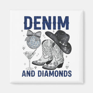 Denim and Diamonds Western Women Boots Jeans Rodeo Magnet