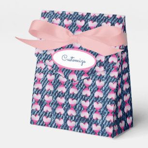 Denim and Krawatte Dyed Hearts Fvor Box Geschenkschachtel