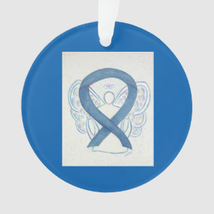 Denim Awareness Ribbon Angel Ornements