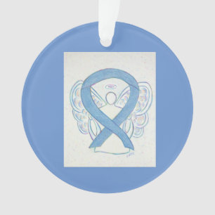 Denim Awareness Ribbon Angel Ornements