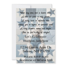 Denim Bear Invitation