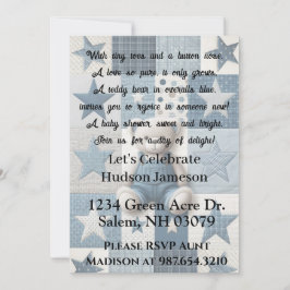 Denim Bear Invitation