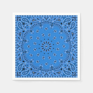 Denim-blaue Paisleybandana-Schal GRILLEN Serviette