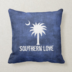 Denim-Blick-South- CarolinaLiebepalmetto-Baum Kissen