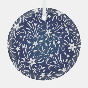 Denim Blooms: Hintergrundinformationen zu Blumenmu Ornament Aus Glas