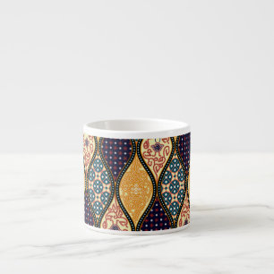 Denim Blue Art Nouveau: Nahtlos Espressotasse