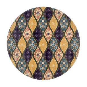 Denim Blue Art Nouveau: Nahtlos Schneidebrett