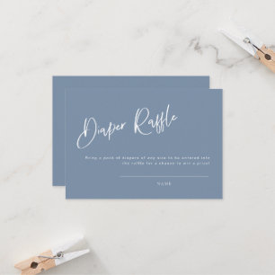Denim Blue Baby Duwer Diaper Raffekarte