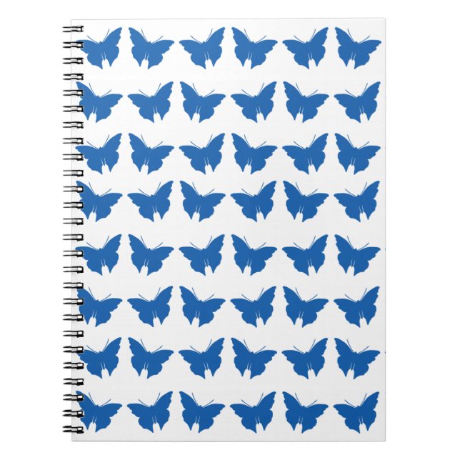 Denim Blue Bold Butterflies Notizblock (Vorderseite)