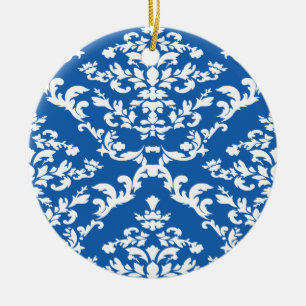 Denim Blue Bold Damask bei Emporiomoffa Keramik Ornament