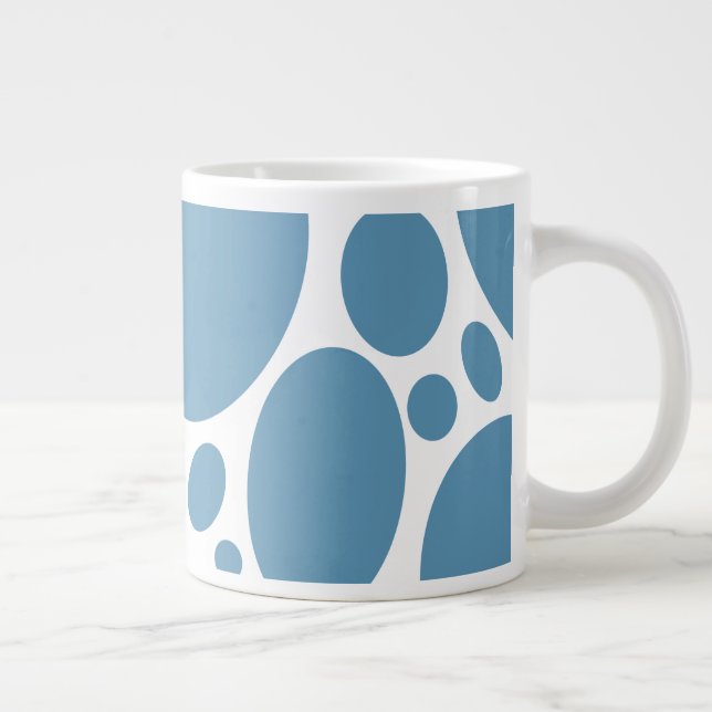 Denim Blue Bubble Muster Spezielle Tasse (Rechts)