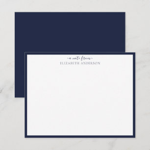 Denim Blue Classic Border Note Card Mitteilungskarte
