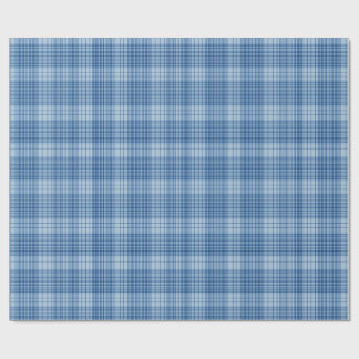 Denim Blue Classic Plaid Geschenkpapier