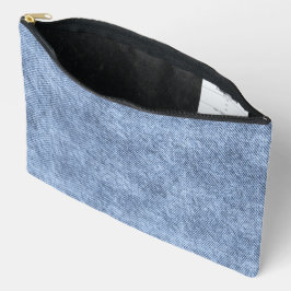 Denim Blue Denim Pattern Zubehörtasche