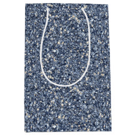 Denim Blue Glitter Birthday Mittlere Geschenktüte