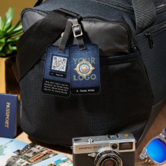 Denim Blue Glitzer Business Custom Logo ID IT Tech Gepäckanhänger