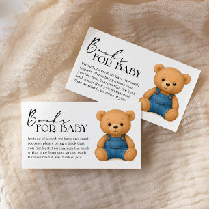 Denim Blue Jean Baby Shower Books for Baby Begleitkarte