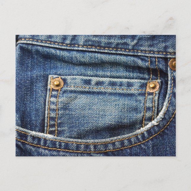 Denim - Blue Jean Pocket Postkarte (Vorderseite)