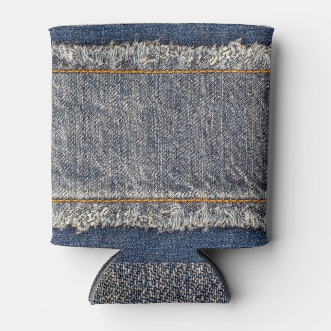 Denim Blue Jeans: Casual Double Patch Dosenkühler (Vorderseite)