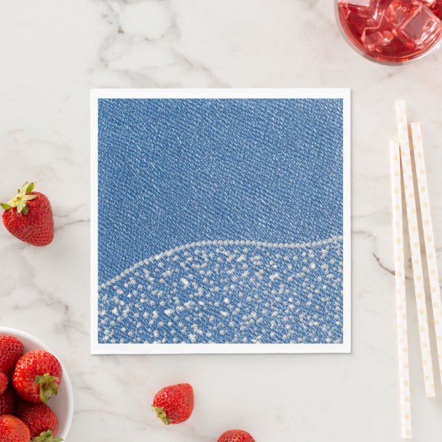 Denim Blue Jeans Diamant  Serviette (Beispiel)