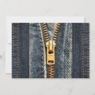 Denim Blue Jeans Print-Einladung Einladung