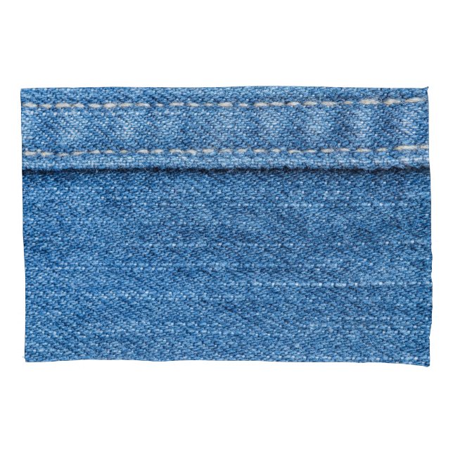 Denim Blue: Klassische Jeans Texture. Kissenbezug (Vorderseite)
