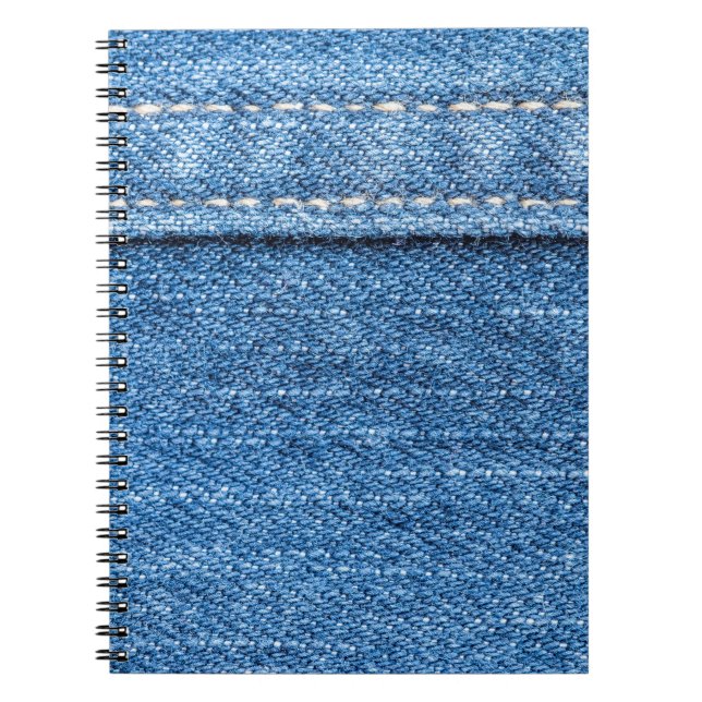 Denim Blue: Klassische Jeans Texture. Notizblock (Vorderseite)