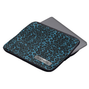 Denim Blue Leopard Skin Design Laptopschutzhülle