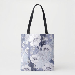 Denim Blume Patchwork, nahtlos Muster. Tasche