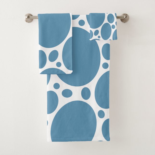 Denim Bule Bubbles Badhandtuch Set (Insitu)