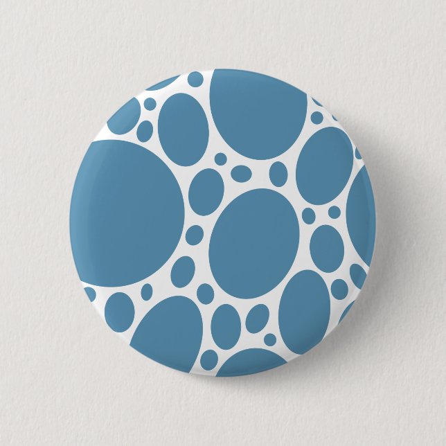 Denim Bule Bubbles Button (Vorderseite)