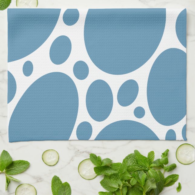 Denim Bule Bubbles Geschirrtuch (Gefaltet)