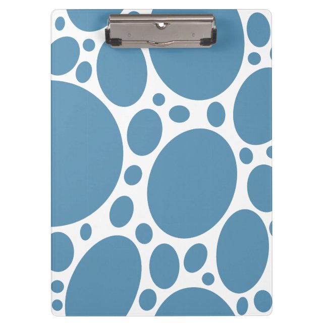 Denim Bule Bubbles Klemmbrett (Vorderseite)