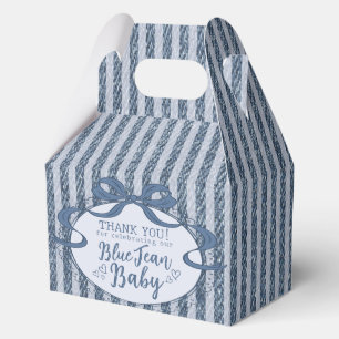 Denim Coquette Schleife Blue Jean Baby Shower Gesc Geschenkschachtel
