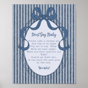 Denim Coquette Schleife Blue Jean Dont Say Baby Sp Poster