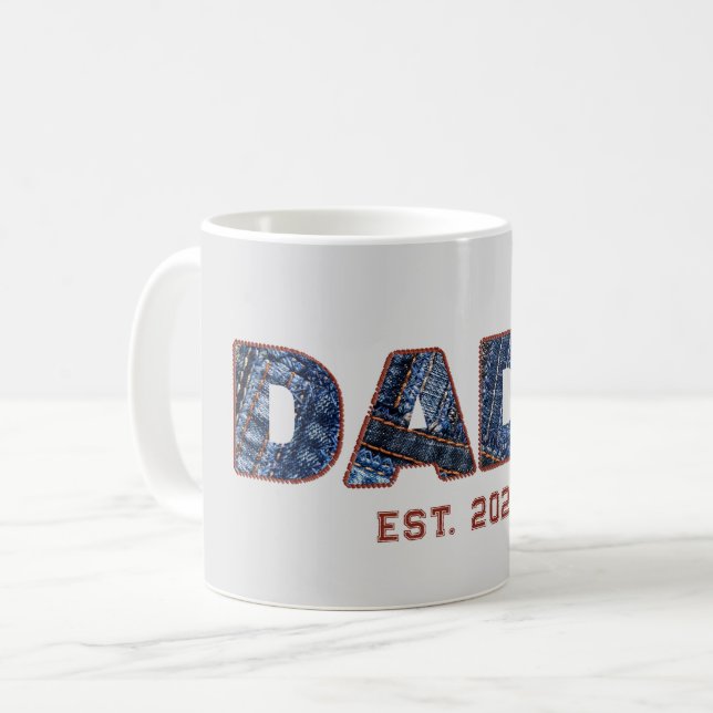 Denim DADA Neues Vatergeschenk Kaffeetasse (Vorderseite Links)