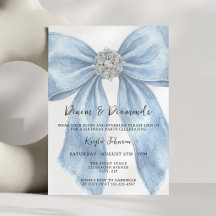 Denim-Diamanten Elegantes Blaues Wasserfarben-Band