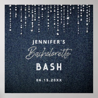 Denim Diamond Glitzer Drippings Navy Bachelorette