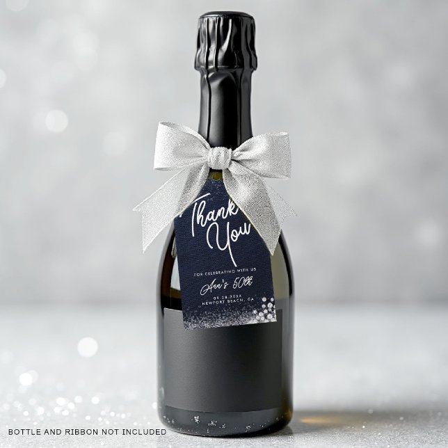 Denim Diamonds Bling Classy Elegant Party Welcome Geschenkanhänger (denim and diamonds gift tag birthday party glam bling elegant stylish tasteful chic custom favor)