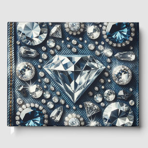 Denim & Diamonds Bling Gemstone Glam Jewels Gästebuch
