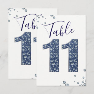 Denim & Diamonds Bling Sparkle Tischnummer 11
