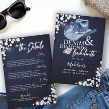 Denim Diamonds Cowgirl Hat Bachelorette Itinerary