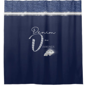 Denim & Diamonds Duschvorhang