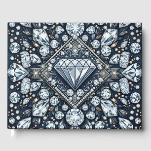 Denim & Diamonds Glam Bling Gästebuch