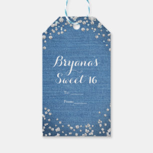 Denim & Diamonds Glam verstreute Bling Party Favor Geschenkanhänger