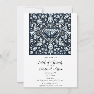 Denim & Diamonds Glamouröse Hochzeits-Party  Einladung