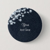 Denim & Diamonds Jean Princess Birthday Button BUT