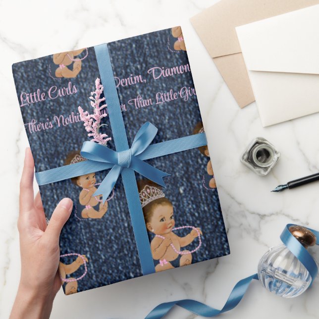 Denim & Diamonds Princess Baby Geschenkpapier (Schenken)
