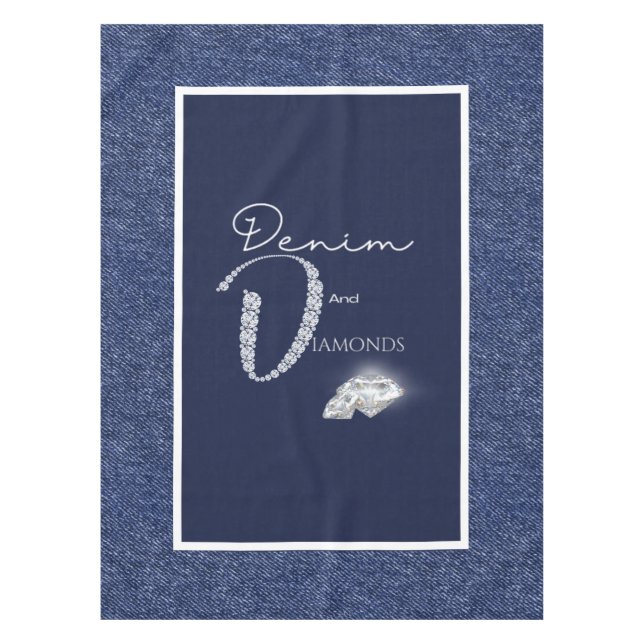 Denim & Diamonds tableclout Tischdecke (Vorderseite)