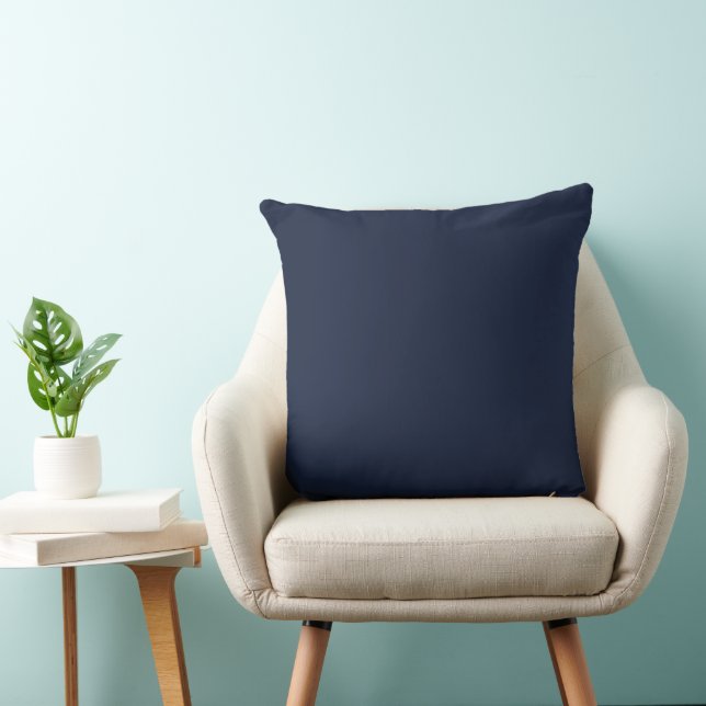 Denim Einfarbig Kissen (Stuhl )